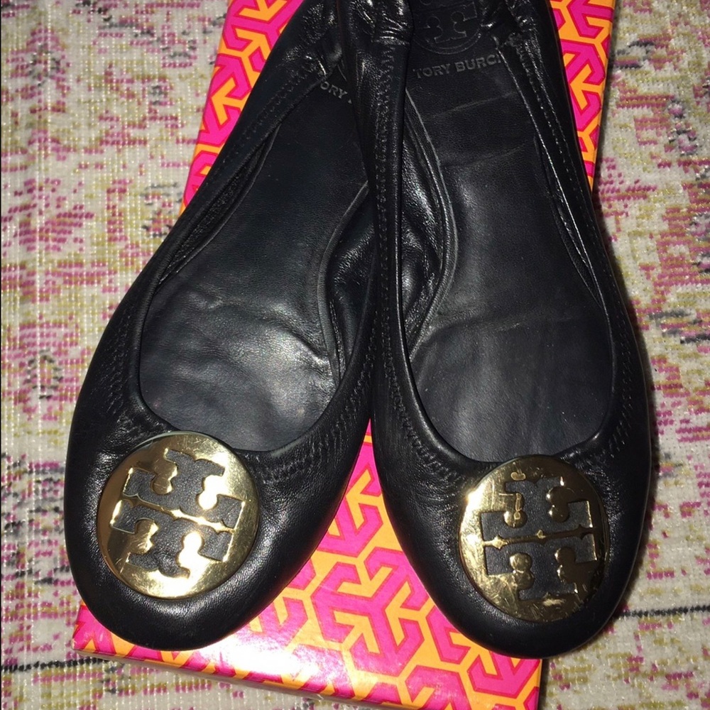 Tory Burch Black Ballet Flats